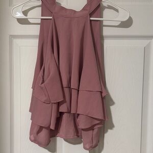 Elegant Mauve Layered Women's Top